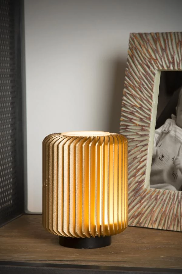 Lucide TURBIN - Table lamp - Ø 10,6 cm - LED - 1x5W 3000K - Matt Gold / Brass - ambiance 1